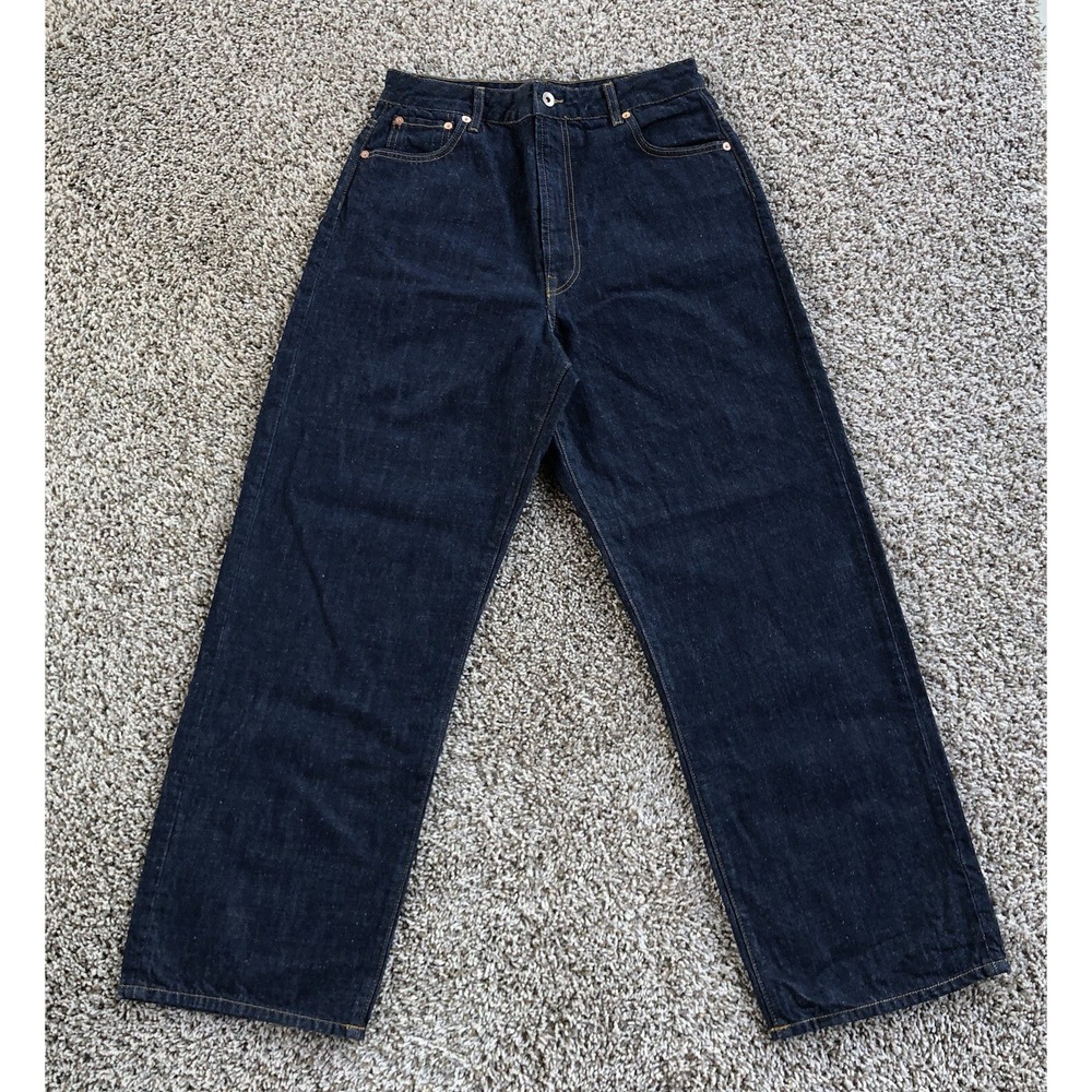 Bellerose Poker Jeans Womens 32 (Fits 30x30) Dark Wash Denim High Rise Relaxed
